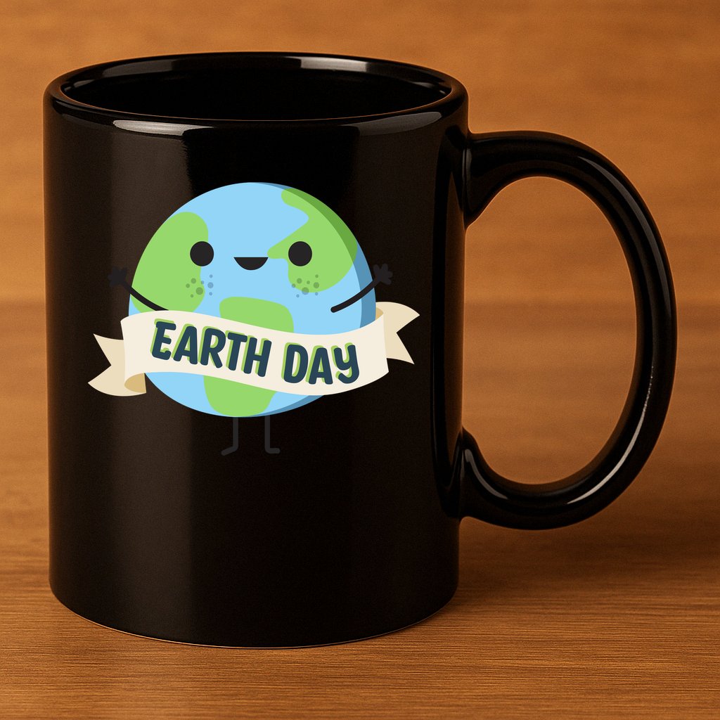 Happy Earth Day 11oz C Handle Ceramic Mug