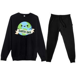 Happy Earth Day Premium Crewneck Sweatsuit Set