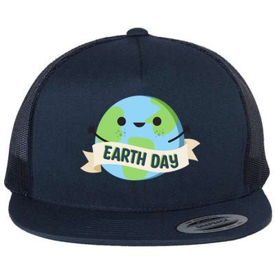 Happy Earth Day Flat Bill Trucker Hat