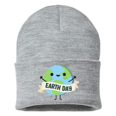 Happy Earth Day Sustainable Knit Beanie