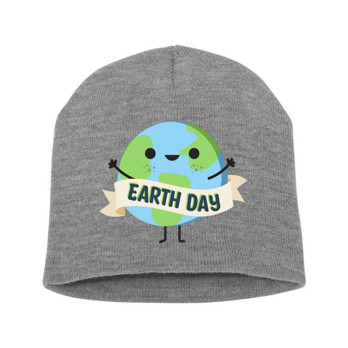 Happy Earth Day Short Acrylic Beanie