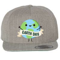 Happy Earth Day Wool Snapback Cap