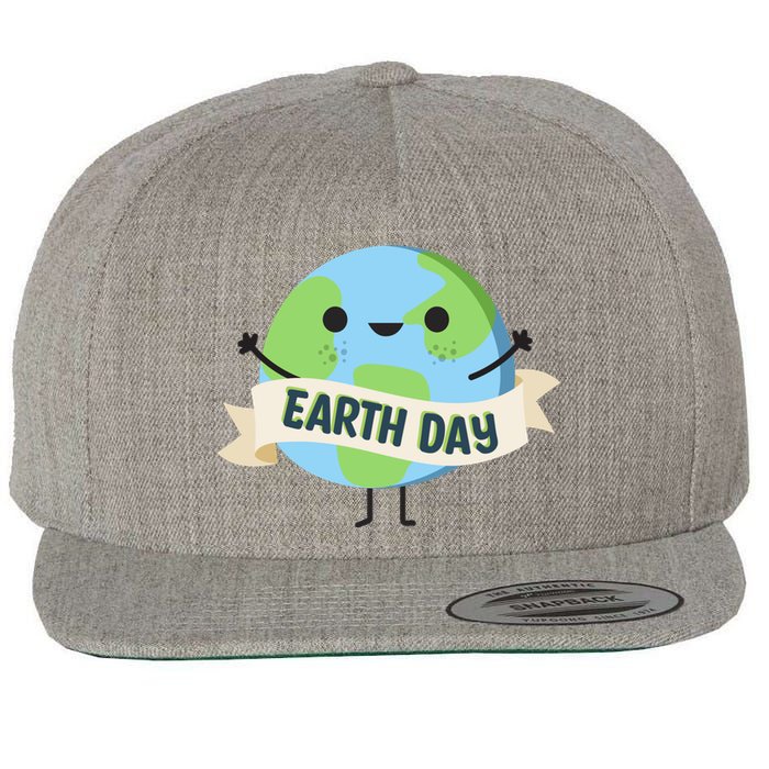 Happy Earth Day Wool Snapback Cap