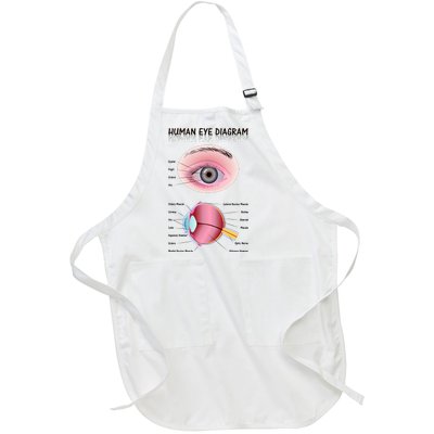 Human Eye Diagram Full-Length Apron With Pockets