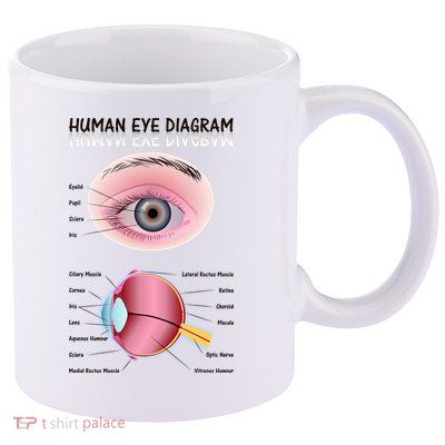 Human Eye Diagram 11oz C Handle Ceramic Mug