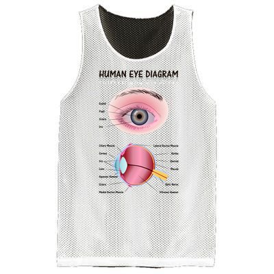 Human Eye Diagram Mesh Reversible Basketball Jersey Tank