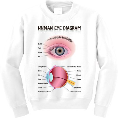 Human Eye Diagram Kids Sweatshirt