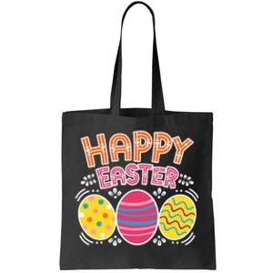 Happy Easter Day Colorful Egg Hunting Tote Bag