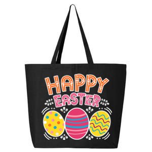 Happy Easter Day Colorful Egg Hunting 25L Jumbo Tote