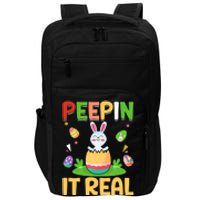 Happy Easter Day Peepin It Real Funny Easter Gift Impact Tech Backpack