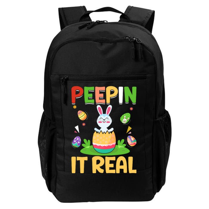 Happy Easter Day Peepin It Real Funny Easter Gift Daily Commute Backpack