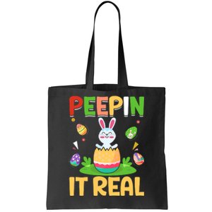 Happy Easter Day Peepin It Real Funny Easter Gift Tote Bag