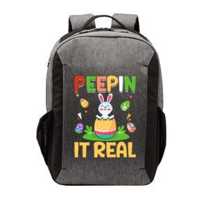 Happy Easter Day Peepin It Real Funny Easter Gift Vector Backpack