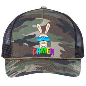 Happy Easter Day Bunny Egg Funny Gamer Retro Rope Trucker Hat Cap