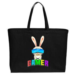 Happy Easter Day Bunny Egg Funny Gamer Cotton Canvas Jumbo Tote