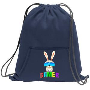 Happy Easter Day Bunny Egg Funny Gamer Sweatshirt Cinch Pack Bag