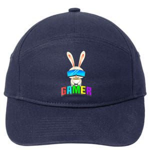 Happy Easter Day Bunny Egg Funny Gamer 7-Panel Snapback Hat