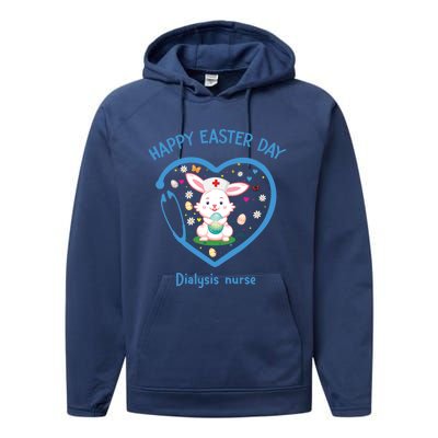 Happy Easter Dialysis Nurse Gift Cute Nurse Easter Day Meaningful Gift Performance Fleece Hoodie