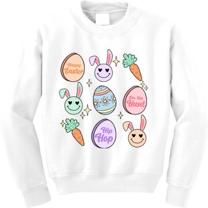 Happy Easter Day On The Hunt Hip Hop Retro Kids Sweatshirt