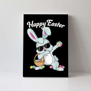 Happy Easter Day Eggs Dab Dabbing Rabbit Canvas