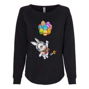 Happy Easter Day Bunny Egg astronaut Space Womens California Wash Sweatshirt