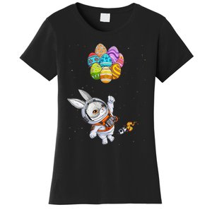 Happy Easter Day Bunny Egg astronaut Space Women's T-Shirt