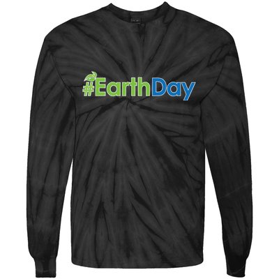Hashtag Earth Day Awareness Tie-Dye Long Sleeve Shirt