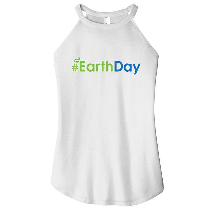 Hashtag Earth Day Awareness Women's Perfect Tri Rocker Tank