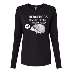 Hedgehogs Can't Share Womens Cotton Relaxed Long Sleeve T-Shirt