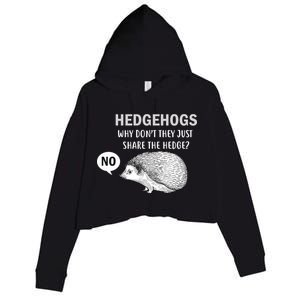 Hedgehogs Can't Share Crop Fleece Hoodie