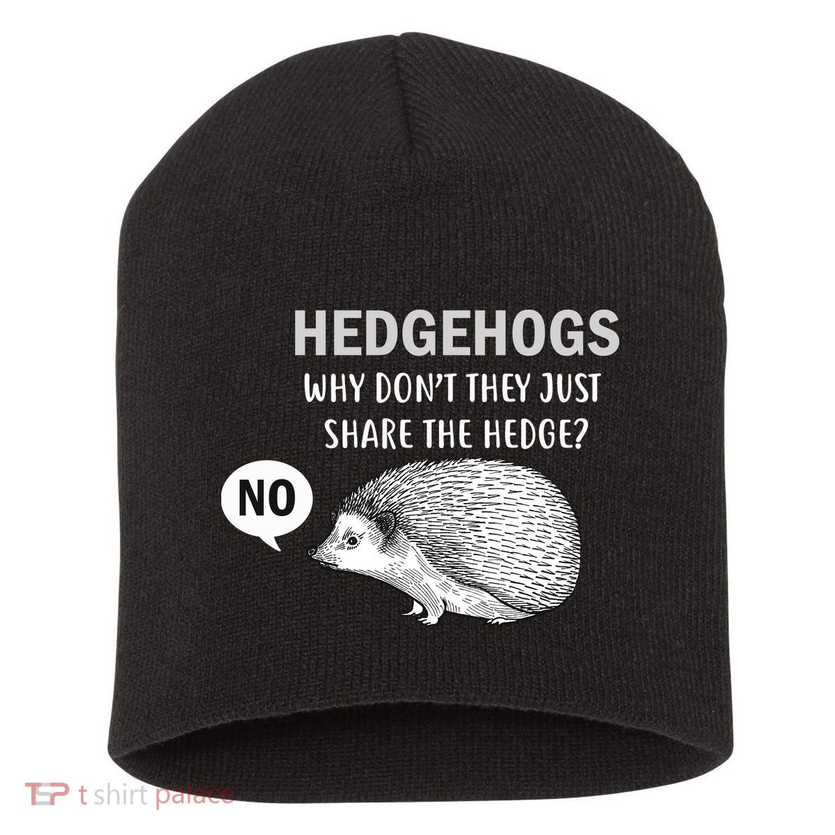 Hedgehogs Can't Share Short Acrylic Beanie