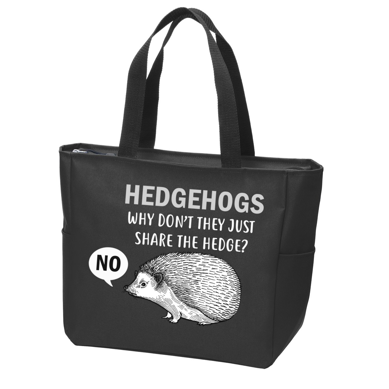 Hedgehogs Can't Share Zip Tote Bag
