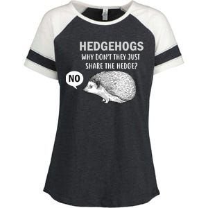 Hedgehogs Can't Share Enza Ladies Jersey Colorblock Tee