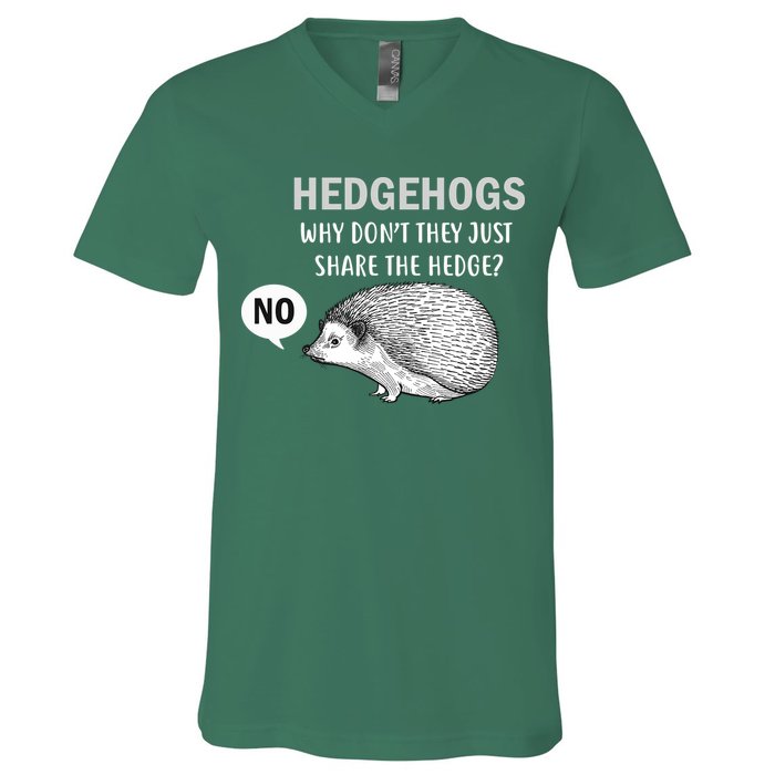 Hedgehogs Can't Share V-Neck T-Shirt
