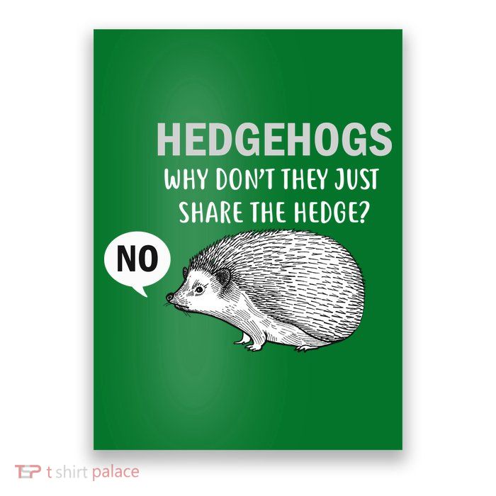 Hedgehogs Can't Share Poster