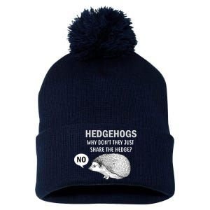 Hedgehogs Can't Share Pom Pom 12in Knit Beanie