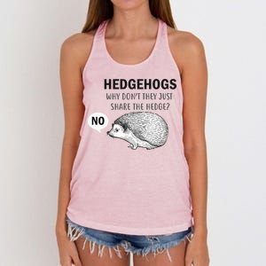 Hedgehogs Can't Share Women's Knotted Racerback Tank