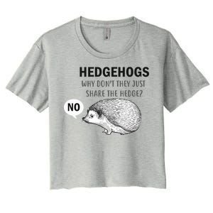 Hedgehogs Can't Share Women's Crop Top Tee