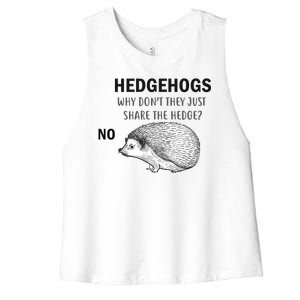 Hedgehogs Can't Share Women's Racerback Cropped Tank