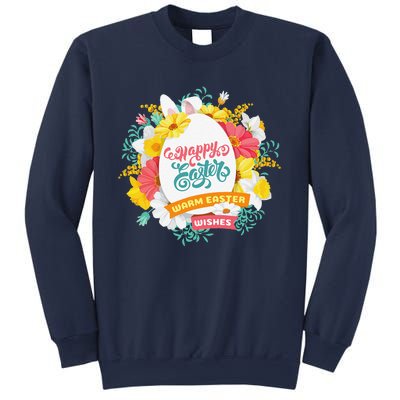 Happy Easters Egg Colorful Wreath Adults Sweatshirt