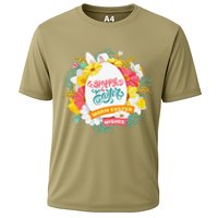 Happy Easters Egg Colorful Wreath Adults Cooling Performance Crew T-Shirt