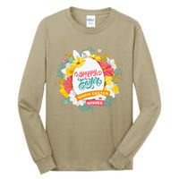 Happy Easters Egg Colorful Wreath Adults Tall Long Sleeve T-Shirt