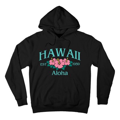 Hawaii Embroidered Embroidered Hawaii Aloha State Hoodie