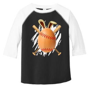 Happy Easter Egg Hunting Cute Baseball Bunny Ears Lover Toddler Fine Jersey T-Shirt