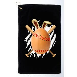 Happy Easter Egg Hunting Cute Baseball Bunny Ears Lover Platinum Collection Golf Towel