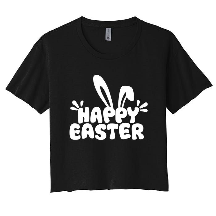 Happy Easter Easter Sunday Women's Crop Top Tee