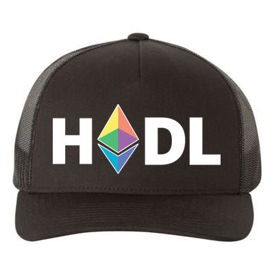 HODL Ethereum, Ethereum Logo Cryptocurrency, Funny HODL ETH Yupoong Adult 5-Panel Trucker Hat