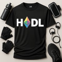 HODL Ethereum, Ethereum Logo Cryptocurrency, Funny HODL ETH Cooling Performance Crew T-Shirt