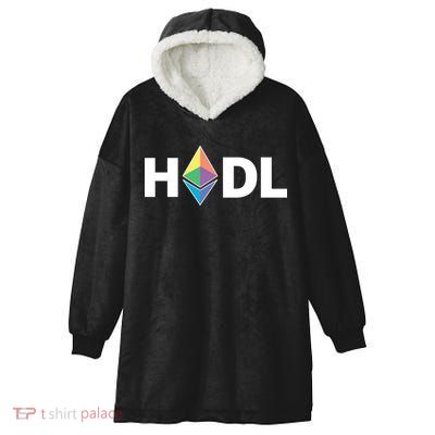 HODL Ethereum, Ethereum Logo Cryptocurrency, Funny HODL ETH Hooded Wearable Blanket