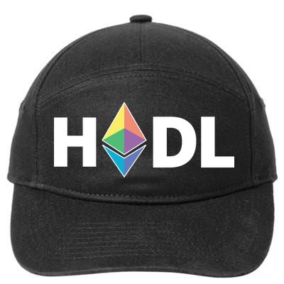 HODL Ethereum, Ethereum Logo Cryptocurrency, Funny HODL ETH 7-Panel Snapback Hat